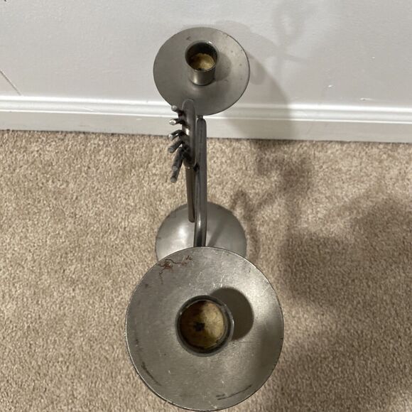 VTG 1980s 90s Postmodern Rebar Man Candle Holder running taper memphis wiggly - Picture 2 of 8